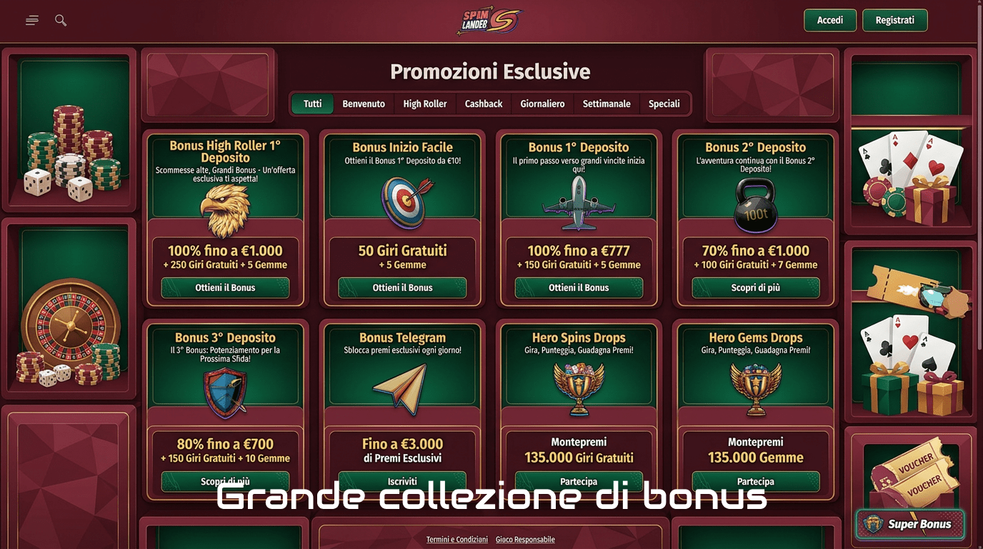 Nel Casinò Online Italia Spinlander generosi bonus